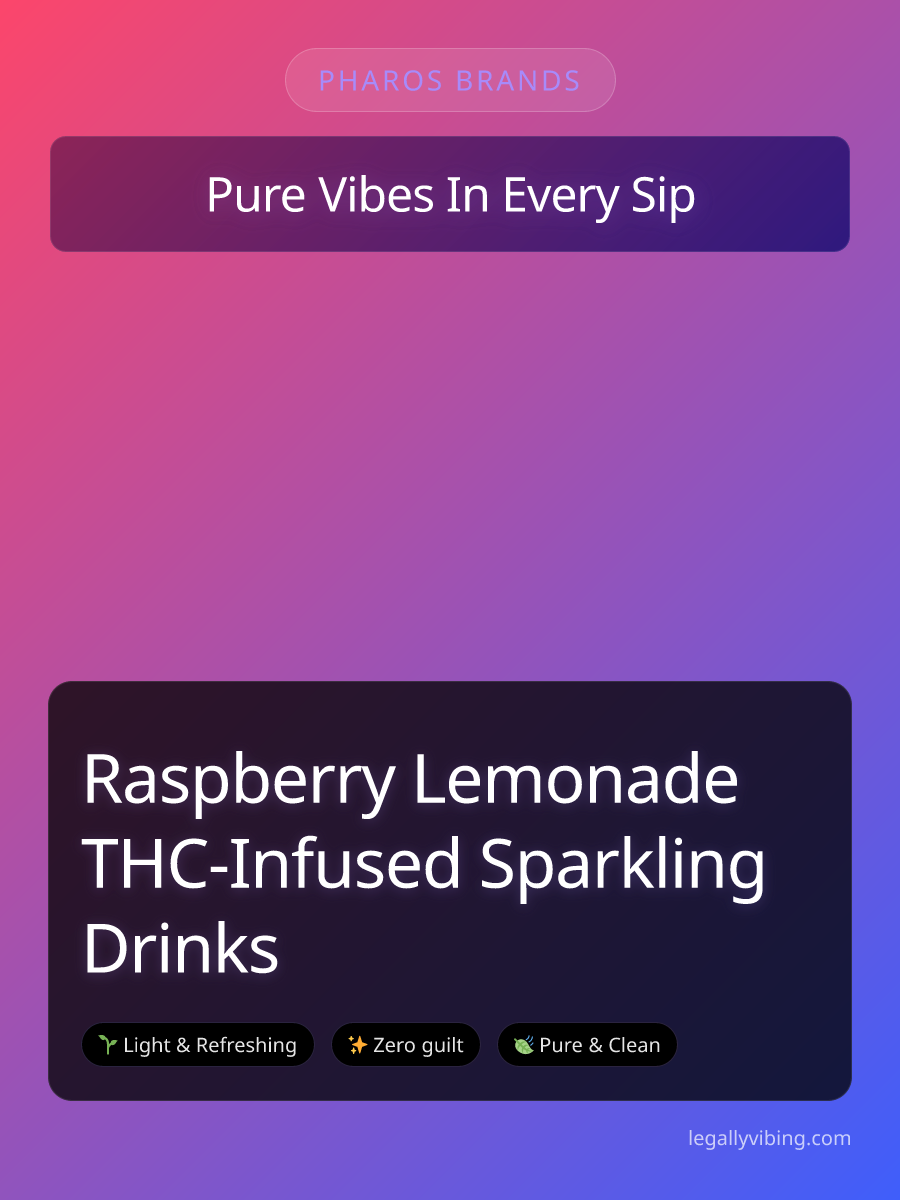Raspberry Lemonade THC-Infused Sparkling Drinks by Pharos Brands