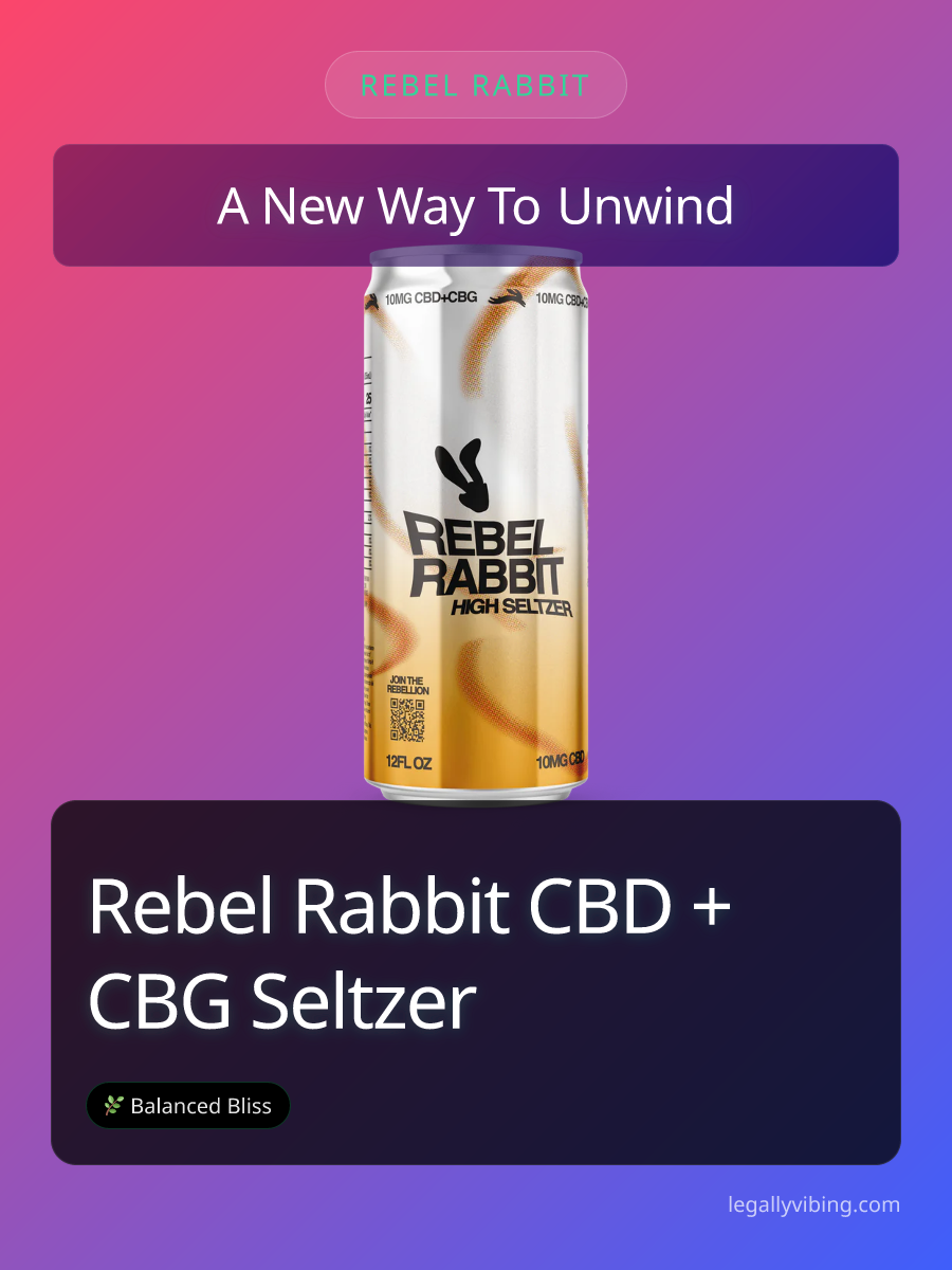Rebel Rabbit CBD + CBG Seltzer by Rebel Rabbit